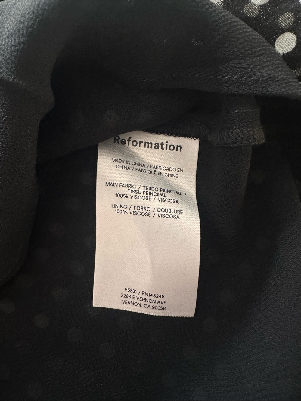 Reformation Black & White Polka Dot Skater Skirt - Picture 4 of 4